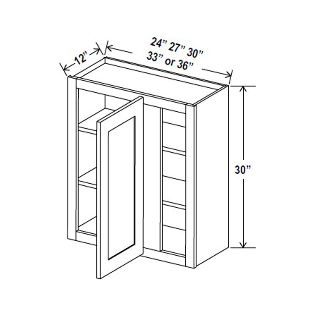 Blind Corner Cabinet - 27W x 30H x 12D - Charleston White - RTA - BUILDMYPLACE