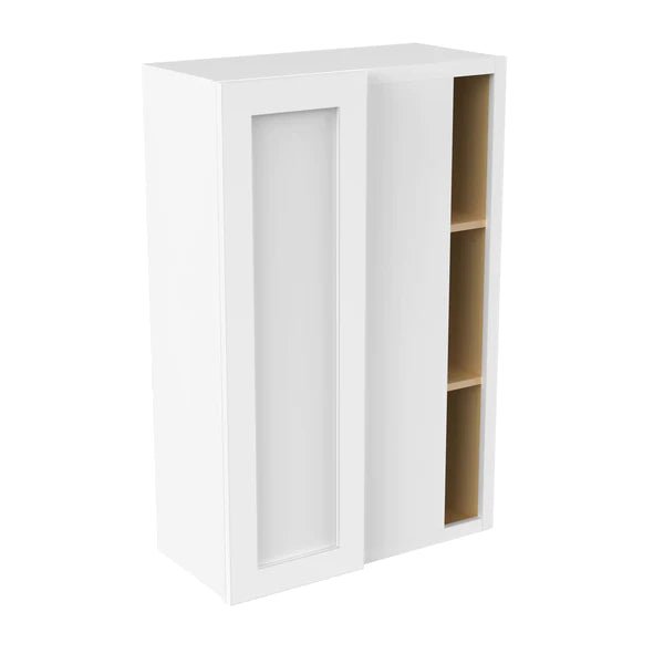 Blind Corner Cabinet - 27W x 42H x 12D - Aria White Shaker - BUILDMYPLACE