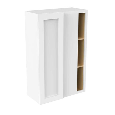 Blind Corner Cabinet - 27W x 42H x 12D - Aria White Shaker - RTA - BUILDMYPLACE