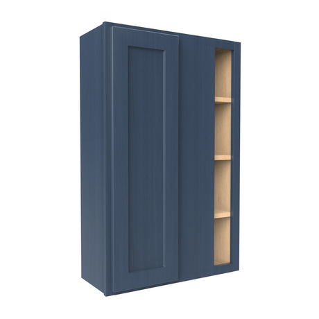 Blind Corner Cabinet - 27W x 42H x 12D - Blue Shaker Cabinet - BUILDMYPLACE