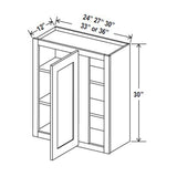 Blind Corner Cabinet - 30W x 30H x 12D - Aria Shaker Espresso - BUILDMYPLACE