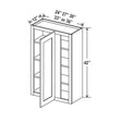 Blind Corner Cabinet - 30W x 42H x 12D - Aria White Shaker - BUILDMYPLACE