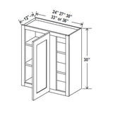 Blind Corner Cabinet - 33W x 30H x 12D - Aspen White - RTA - BUILDMYPLACE