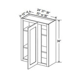 Blind Corner Cabinet - 33W x 36H x 12D - Aspen White - RTA - BUILDMYPLACE