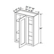 Blind Corner Cabinet - 33W x 36H x 12D - Charleston Saddle - RTA - BUILDMYPLACE