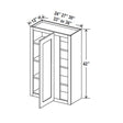 Blind Corner Cabinet - 33W x 42H x 12D - Charleston White - RTA - BUILDMYPLACE