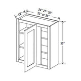 Blind Corner Cabinet - 36W x 30H x 12D - Aria Shaker Espresso - BUILDMYPLACE