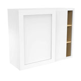 Blind Corner Cabinet - 36W x 30H x 12D - Aria White Shaker - BUILDMYPLACE