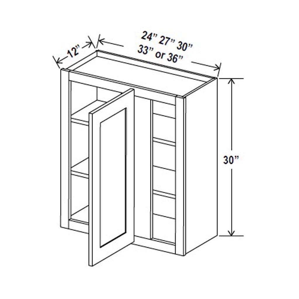 Blind Corner Cabinet - 36W x 30H x 12D - Aspen White