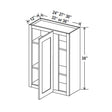 Blind Corner Cabinet - 36W x 36H x 12D - Charleston White - RTA - BUILDMYPLACE