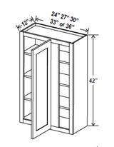 Blind Corner Cabinet - 36W x 42H x 12D - Aria Shaker Espresso - BUILDMYPLACE