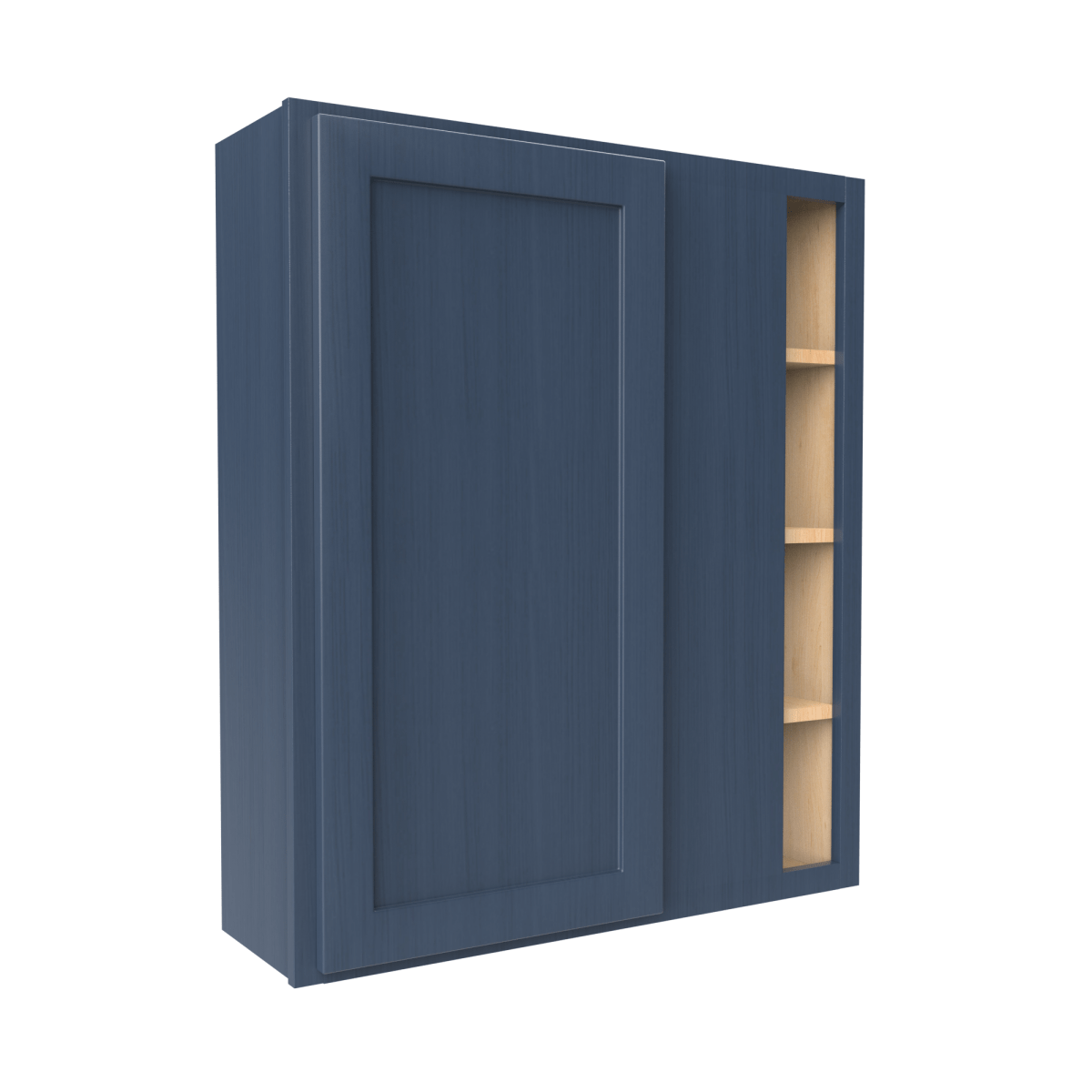 Blind Corner Cabinet - 36W x 42H x 12D - Blue Shaker Cabinet - BUILDMYPLACE