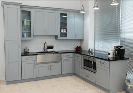 Blind Corner Cabinet - 36W x 42H x 12D - Grey Shaker Cabinet - BUILDMYPLACE