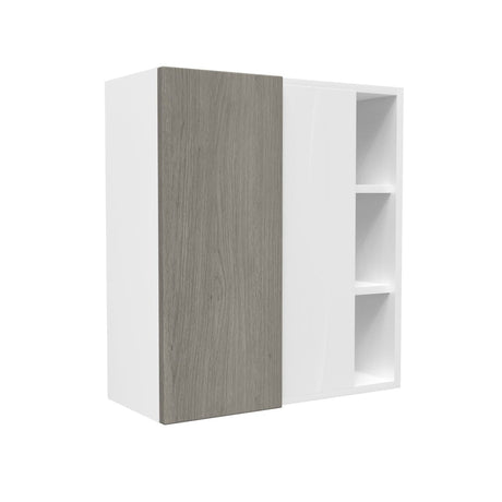 Blind Corner wall Cabinet| Matrix Silver | 27W x 30H x 12D - BUILDMYPLACE