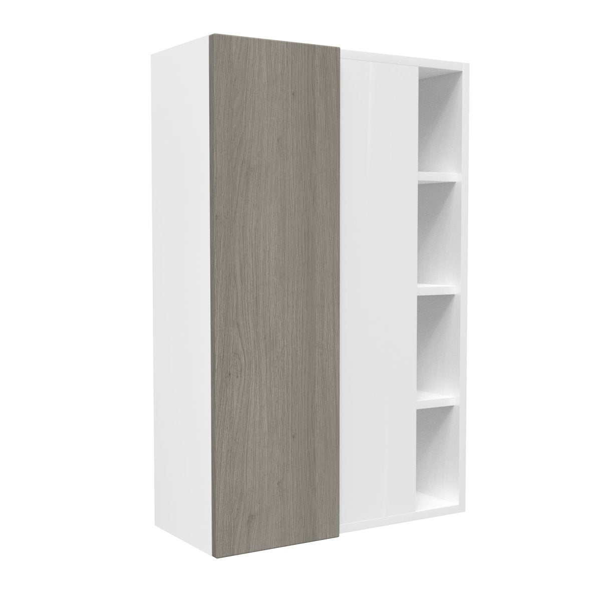 Blind Corner wall Cabinet| Matrix Silver | 27W x 42H x 12D - BUILDMYPLACE