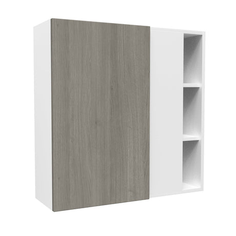 Blind Corner wall Cabinet| Matrix Silver | 36W x 36H x 12D - BUILDMYPLACE