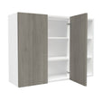 Blind Corner wall Cabinet| Matrix Silver | 42W x 30H x 12D - BUILDMYPLACE