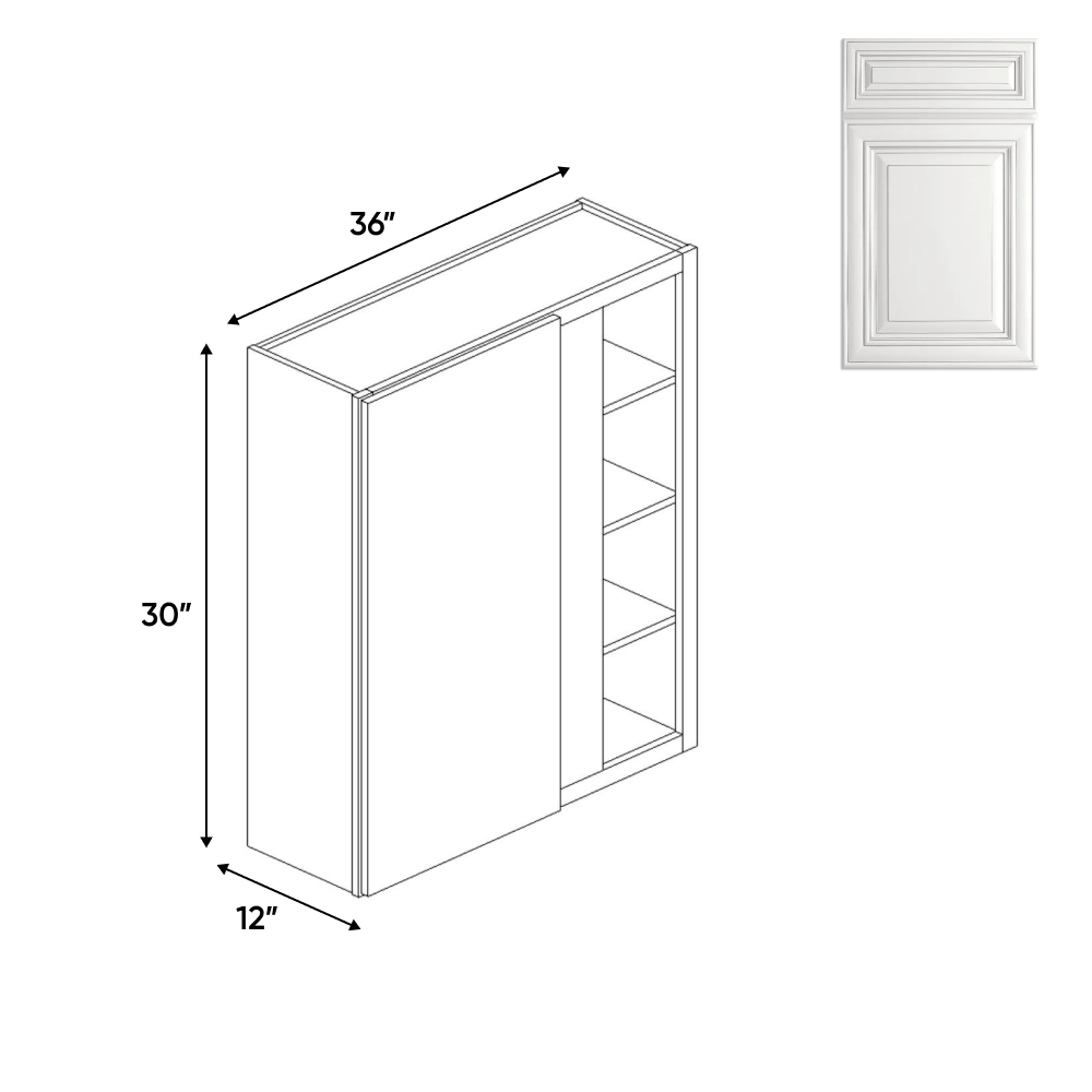 Blind - Wall Corner Cabinets - 30 in H x 36 in W x 24 in D - AO - Pre Assembled - BUILDMYPLACE