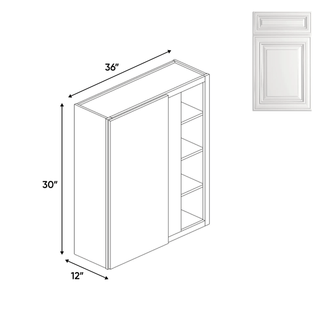 Blind - Wall Corner Cabinets - 30 in H x 36 in W x 24 in D - AO - Pre Assembled - BUILDMYPLACE