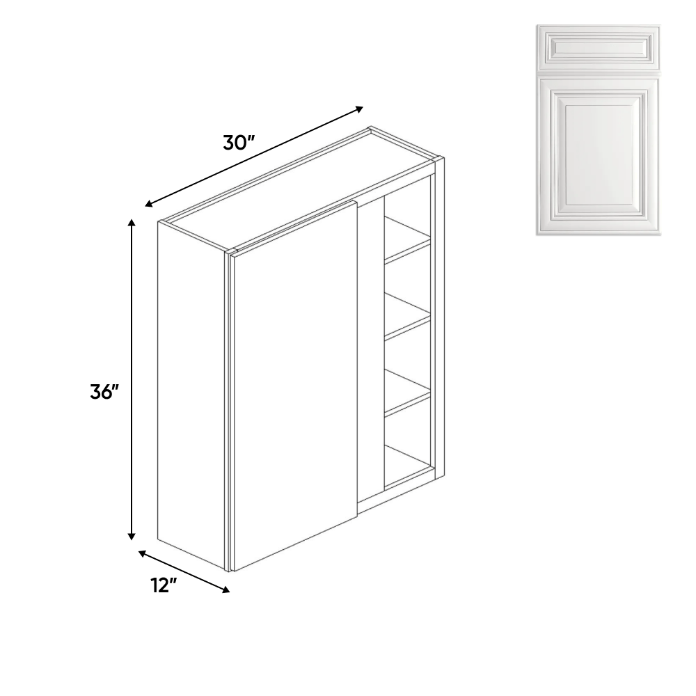 Blind - Wall Corner Cabinets - 36 in H x 30 in W x 24 in D - AO - Pre Assembled - BUILDMYPLACE