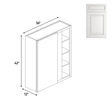 Blind - Wall Corner Cabinets - 42 in H x 36 in W x 24 in D - AO - Pre Assembled - BUILDMYPLACE