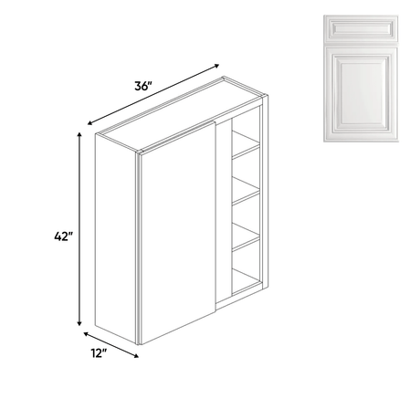 Blind - Wall Corner Cabinets - 42 in H x 36 in W x 24 in D - AO - Pre Assembled - BUILDMYPLACE