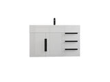 Blossom Floor Standing Bathroom Vanity With Sink Black Hardware & Frame - BUILDMYPLACE