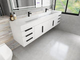 Blossom Floor Standing Bathroom Vanity With Sink Black Hardware & Frame - BUILDMYPLACE