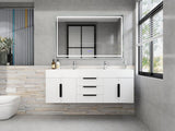 Blossom Floor Standing Bathroom Vanity With Sink Black Hardware & Frame - BUILDMYPLACE