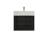 Blossom Floor Standing Bathroom Vanity With Sink Black Hardware & Frame - BUILDMYPLACE