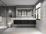 Blossom Floor Standing Bathroom Vanity With Sink Black Hardware & Frame - BUILDMYPLACE