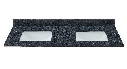 Blue Pearl Granite Rectangular Bathroom Vanity Sink Top - BUILDMYPLACE