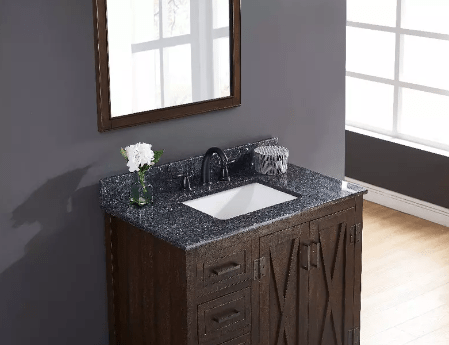 Blue Pearl Granite Rectangular Bathroom Vanity Sink Top - BUILDMYPLACE