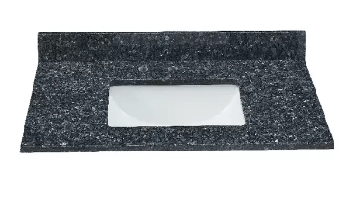 Blue Pearl Granite Rectangular Bathroom Vanity Sink Top - BUILDMYPLACE