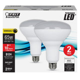 BR40 LED Light Bulbs, 13 Watts, E26, Frosted, 850 Lumen, Dimmable 2 Pack - BUILDMYPLACE