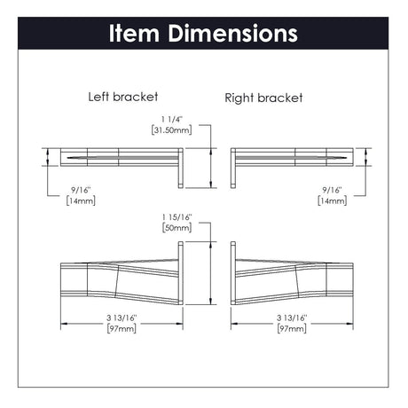 Bracket for Drawer Slide P1700 - W / P1750 - W (1 Pair) in White - Hickory Hardware - BUILDMYPLACE