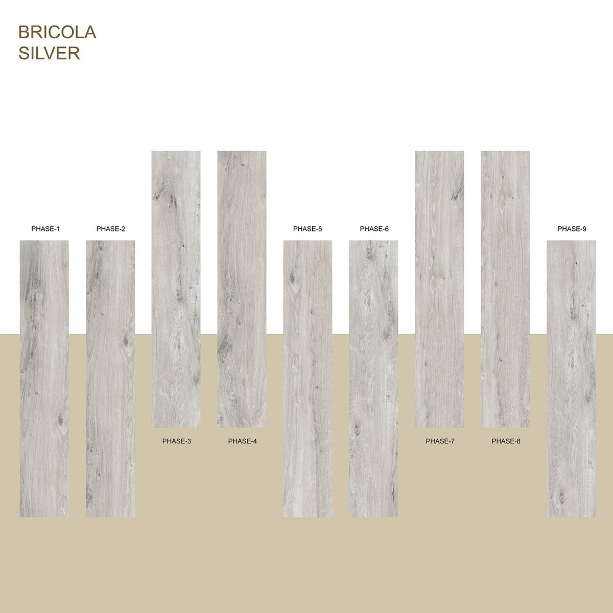 BRICOLA SILVER 8 in. x 48 in. x 8.5 mm MATT Marble Look Tile - Porcelain Floor and Wall Tile (15.07 Sqft/Box) - BUILDMYPLACE