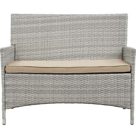 Bridge 4 Piece Outdoor Patio Conversation Set - BUILDMYPLACE