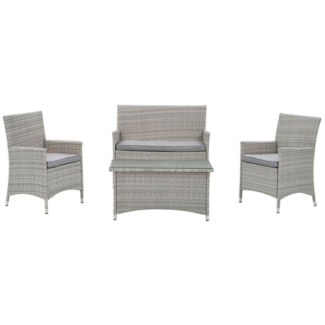Bridge 4 Piece Outdoor Patio Conversation Set - BUILDMYPLACE