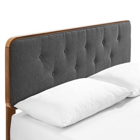 Bridgette Full Wood Platform Bed With Angular Frame - BUILDMYPLACE