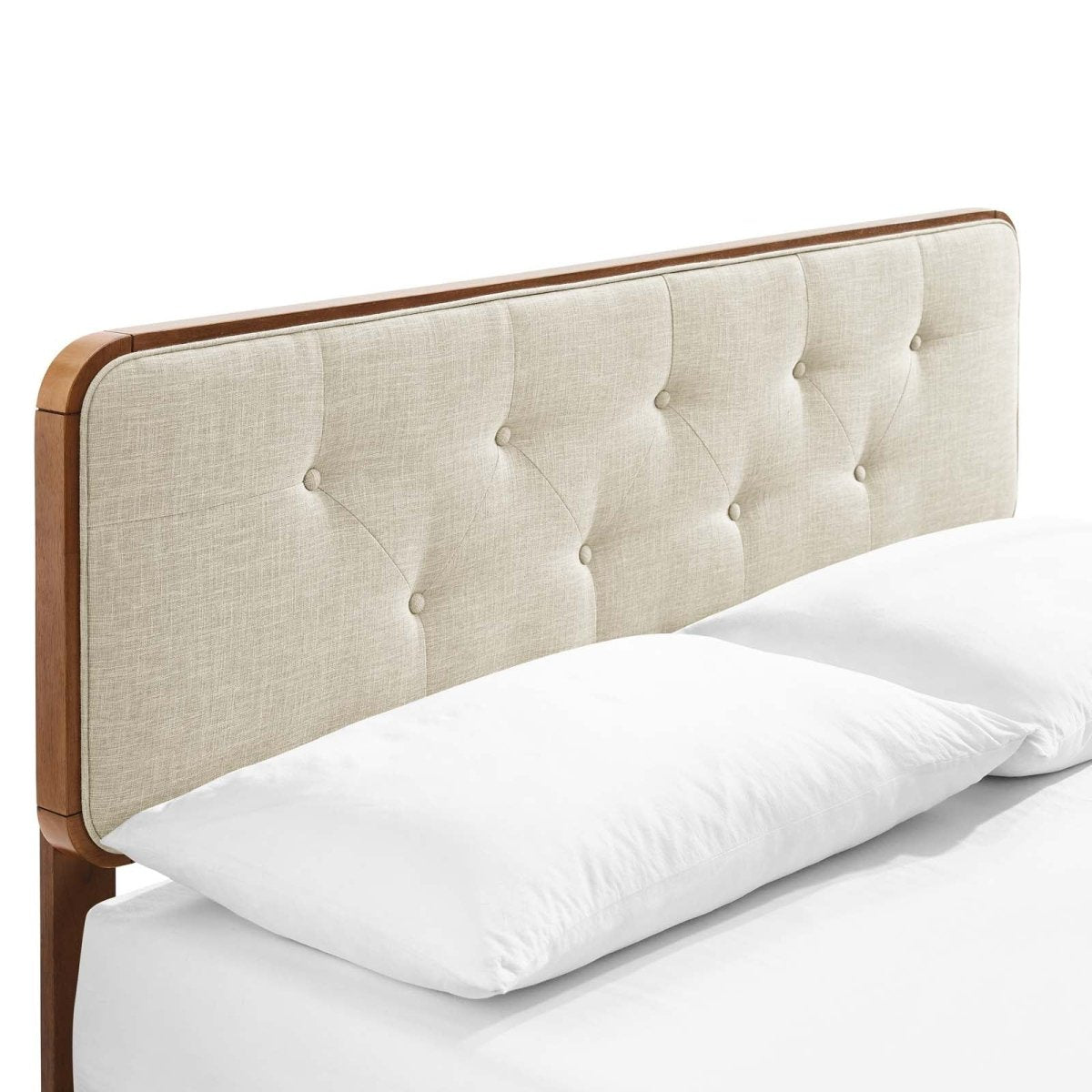 Bridgette Full Wood Platform Bed With Angular Frame - BUILDMYPLACE
