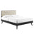 Bridgette Queen Wood Platform Bed With Splayed Legs - BUILDMYPLACE