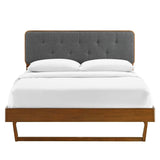 Bridgette Twin Wood Platform Bed With Angular Frame - BUILDMYPLACE