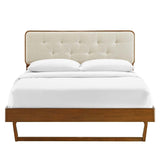 Bridgette Twin Wood Platform Bed With Angular Frame - BUILDMYPLACE