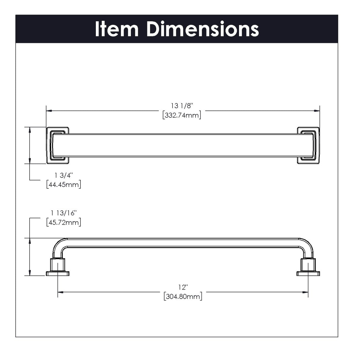 Brighton Collection - Belwith Keeler - Appliance Pull, 12" C/C | B077898 - BUILDMYPLACE