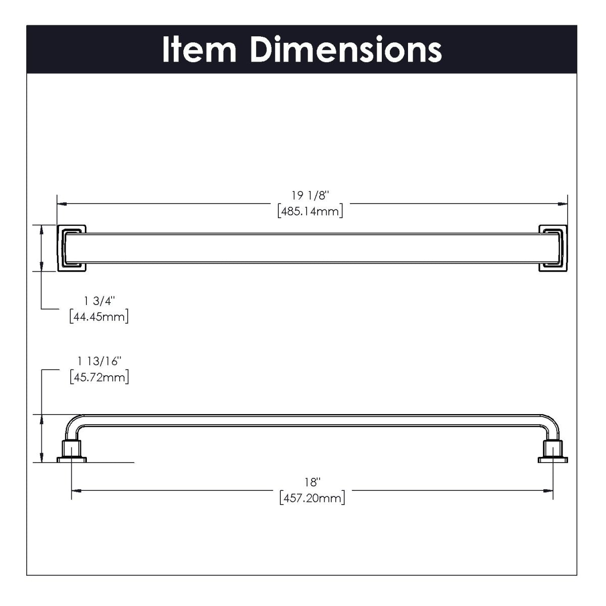 Brighton Collection - Belwith Keeler - Appliance Pull, 18" C/C | B077899 - BUILDMYPLACE