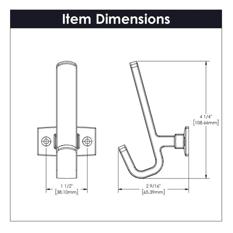 Brighton Collection - Belwith Keeler - Hook, 1 - 1/2" C/C | B077900 - BUILDMYPLACE