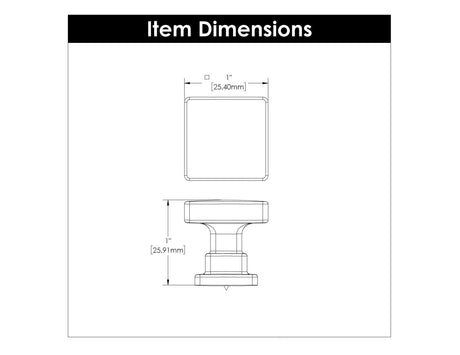 Brighton Collection - Belwith Keeler - Knob 1" Sq. | B077890 - BUILDMYPLACE