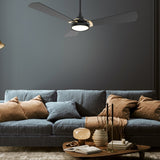 BRISA 56 inch 3 - Blade Smart Ceiling Fan with LED Light & Remote - LEDMyPlace