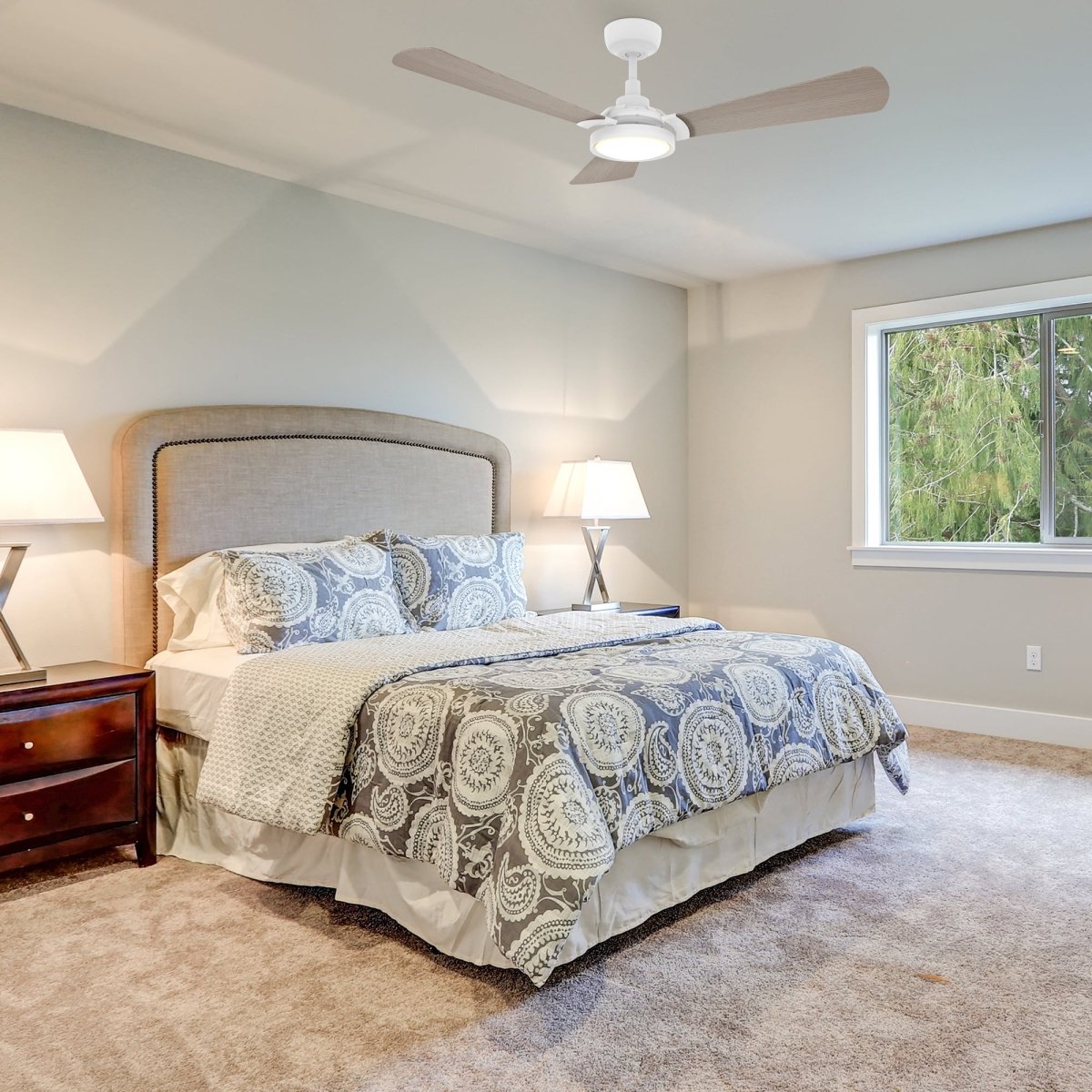 BRISA 56 inch 3 - Blade Smart Ceiling Fan with LED Light & Remote - LEDMyPlace